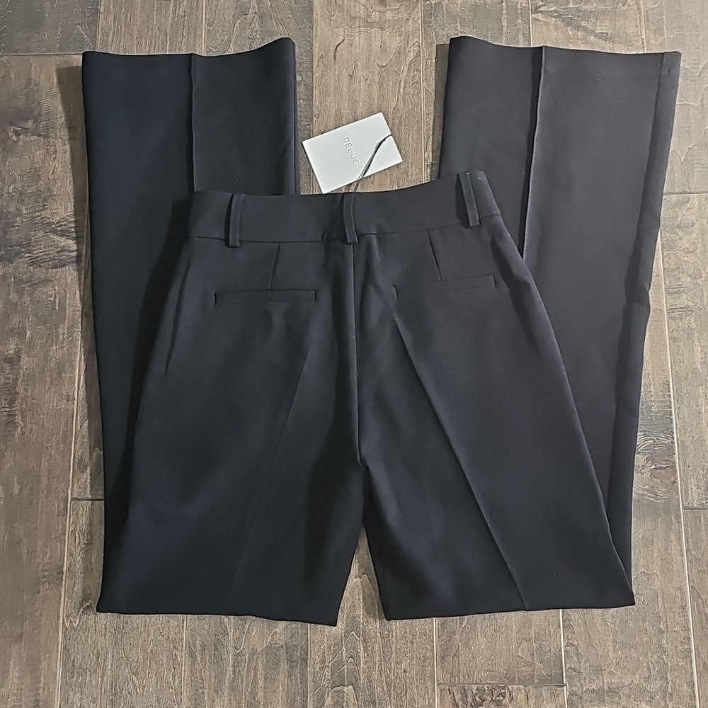 New Deluc Elegant Black Women's Flare Pants Sz XS - Picture 5 of 6